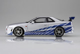 Aoshima 1/24 Fast & Furious NISSAN SKYLINE R34 GT-R Plastic Model Kit