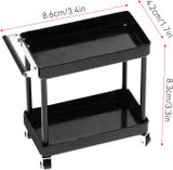 1/10 Scale Metal UTILITY MAINTENANCE CART W/ Wheels -BLACK-