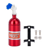 RC 1/10 Scale Nitrous Bottle NOS Nitro W/ Holder + Hose -RED-