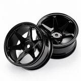 RCW 1/10 Metal DRIFT Wheels TE37 RIMS 6mm Offset LIGHTWEIGHT -SILVER-