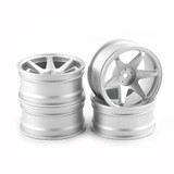 RCW 1/10 Metal DRIFT Wheels TE37 RIMS 6mm Offset LIGHTWEIGHT -BLACK-