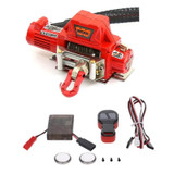 WORN RC 1/10 ELECTRIC WINCH W/ CONTROLLER Metal Gear -RED-