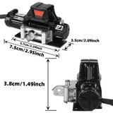 WORN RC 1/10 ELECTRIC WINCH W/ CONTROLLER Metal Gear -RED-