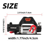 WORN RC 1/10 ELECTRIC WINCH W/ CONTROLLER Metal Gear -BLACK-
