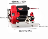 WAPN RC 1/10 ELECTRIC WINCH Large Motor Metal Gear -RED-