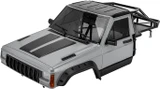RC 1/10 Truck Body Shell JEEP CHEROKEE HALF CAB Hard Body 313mm -GUN METAL-