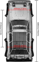 RC 1/10 Truck Body JEEP CHEROKEE Hard Body 313mm -GREY-