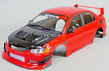1/10 RC BODY Shell MITSUBISHI EVO VOLTEX Rocket Bunny -BLACK- -FINISHED