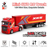 RC 1/64 SEMI TRUCK TRACTOR TRAILER w/Radio/LED Lights
