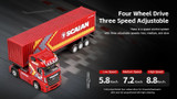 RC 1/64 SEMI TRUCK TRACTOR TRAILER w/Radio/LED Lights