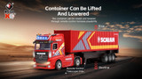 RC 1/64 SEMI TRUCK TRACTOR TRAILER w/Radio/LED Lights