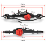 For AXIAL WRAITH Scorpion Poison METAL AXLES Front + Rear W/ Internals -BLACK-