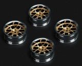 RC Wheels SET Adjustable Offset 2/4/6/8mm -14 SPOKE BRONZE W/ CHROME LIP (4 pcs)
