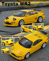 Inno 1/64 TOYOTA MR2 TURBO SW20 W/ POP UP LIGHTS Die Cast Model -YELLOW-