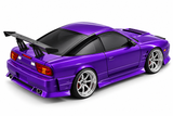 1/10 BODY Shell NISSAN 180SX Body Shell W/ AERO KIT + POP UP LIGHTS *CLEAR*