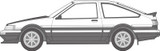 Fujimi 1/24 Toyota AE86 Levin w/Carbon Hood Decal Plastic Model Kit