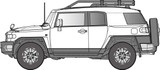 Fujimi 1/24 Toyota FJ Cruiser OVERLAND Plastic Model Kit -ORANGE-