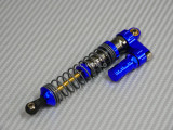 Axial SCX10 Jeep Honcho METAL PiggyBack SUSPENSION SHOCKS 120MM BLUE/ GUN 4 pcs