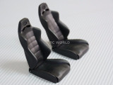 RC 1/10 Scale Accessories BLACK BUCKET SEATS  2 Black Seats