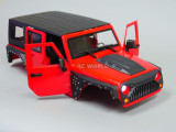 RC Truck Body Shell 1/10 JEEP WRANGLER RUBICON Hard Body V3 + METAL ROOF CAGE
