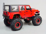 RC Truck Body Shell 1/10 JEEP  WRANGLER RUBICON Hard Body V2 + METAL ROOF CAGE