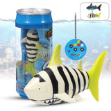 RC Micro SHARK Robo Fish MINI SHARK Aquarium Toy -BLUE- Soda Can -