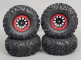 Axial 2.2 Rock CRAWLER Beadlock Wheels & TIres  140mm 5.5" -Set Of 4- BLUE