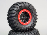 For Traxxas TRX-4 Rock CRAWLER Beadlock Wheels & TIres 130mm -Set Of 4- Red