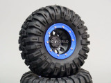 For Traxxas TRX-4 Rock CRAWLER Beadlock Wheels & TIres 130mm -Set Of 4- BLUE