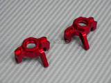 For Axial SMT10 Monster Truck ALL METAL FRONT KNUCKLES + STEERING LINKS - RED