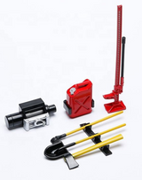 RC Scale ACCESSORIES Tools, Shovel, Axe, Winch, Fuel Container, Jack