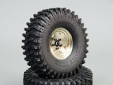 Axial JEEP CHEROKEE 1.9 STEEL STAMPED Beadlock Wheels W/ 120MM Tires -BLACK-