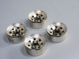 Axial JEEP CHEROKEE 1.9 STEEL STAMPED Beadlock Wheels W/ 120MM Tires -SILVER-