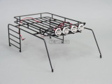 RC Scale JEEP Body METAL CAGE ROOF RACK For Wrangler Body W/ LED PODS HELLA