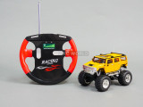 RC 1/43 Radio Control RC Micro Monster Truck HUMMER w/ LED Lights Blue Pickup