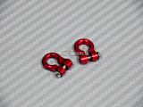 For RC Axial SCX-10v2 JEEP CHEROKEE Scale Truck METAL ANCHOR SHACKLES - RED (4)