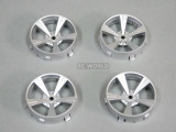 Tetsujin Mandarin RC Car 1/10 Wheels SILVER Adjustable Offset 3-6-9mm -4 RIMS