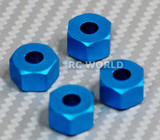 RC 1/10 Scale Anodized Aluminum 7MM WHEEL 12MM HUB Spacer -4 pcs- BLUE