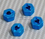 RC 1/10 Scale Anodized Aluminum 7MM WHEEL 12MM HUB Spacer -4 pcs- BLUE