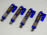 For Axial SCX10 Jeep METAL PiggyBack SUSPENSION SHOCKS 120MM BLUE/ GOLD 4 pcs