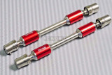 For Axial SCX10 Hardened RED STEEL (2) DRIVE SHAFTS Rock Crawler RED
