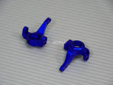 For Axial SCX10 Jeep Honcho UpGrad Front METAL KNUCKLES + STEERING LINK - BLUE