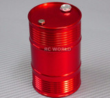 RC 1/10 Scale Accessories METAL ALUMINUM DRUM CONTAINER Liquid Storage RED