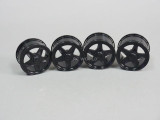 RC Car 1/10 RIMS WHEELS Package Kawada 5 STAR STAGGER - BLACK - SET OF 4