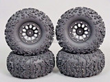 RC Truck Wheels 2.2 W/ 140MM Tires Black.