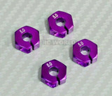 1/10 Anodized Aluminum 5MM WHEEL Spacer 12MM HUB -4 pcs- Purple