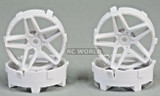 Tetsujin RC Car Wheels Disc Adjustable Offset 3/6/9mm -Southern Cross White -4 pcs