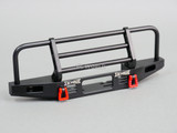 For Traxxas TRX-4 DEFENDER V2 METAL Front Bumper +LED Gun Metal