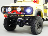 For RC4WD Gelande DEFENDER Front Metal SAFARI Bumper Black + IPF LED