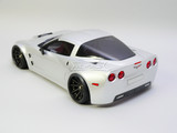 1/10 RC Body Shell CHEVY CORVETTE  w/ Light Buckets SILVER -Finished-